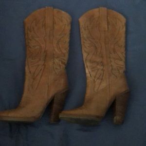 Jessica Simpson heeled boots.